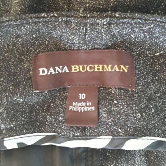 Dana Buchman Dress Pants High-rise Straight Leg Black Gray Speckled Size 10 - Picture 3 of 8